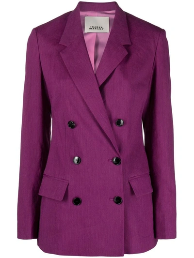 Shop Isabel Marant Sheril Jacket Clothing In Pink &amp; Purple
