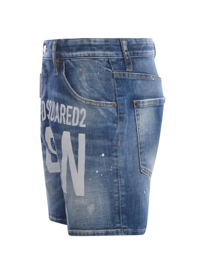 Shop Dsquared2 Shorts  "icon" In Denim Blu