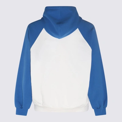 Shop Sunnei Dust And Blue Cotton Sweatshirt In Dust/blue