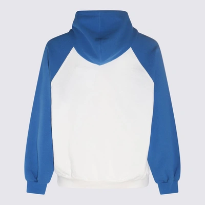 Sunnei Dust And Blue Cotton Sweatshirt In Dust/blue
