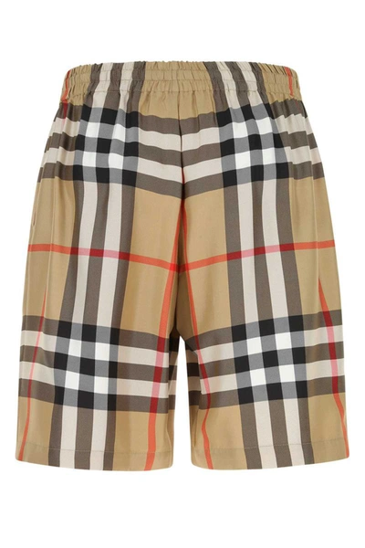 Shop Burberry Shorts In Checked
