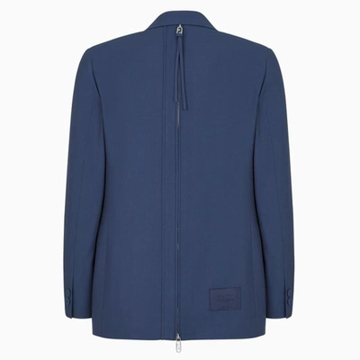 Shop Fendi Single-breasted Jacket In Blue