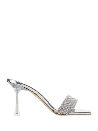 Shop Magda Butrym Sandals In Silver Strap