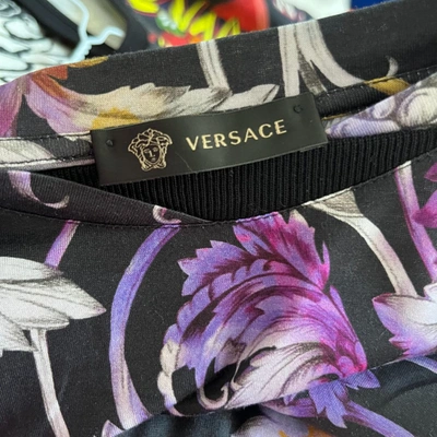 Pre-owned Versace Printed Cotton Mens T Shirt