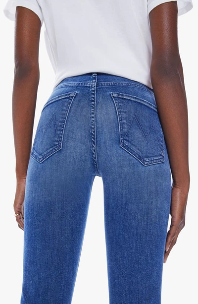 Shop Mother The Dazzler Mid Rise Ankle Straight Leg Jeans In Wish On A Star