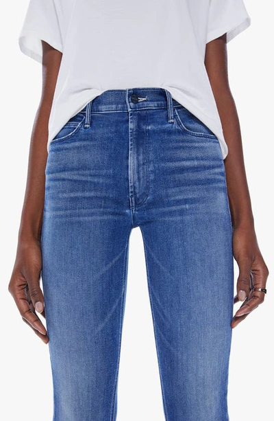 Shop Mother The Dazzler Mid Rise Ankle Straight Leg Jeans In Wish On A Star