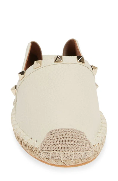 Shop Valentino Garavani Rockstud Espadrille In Ivory