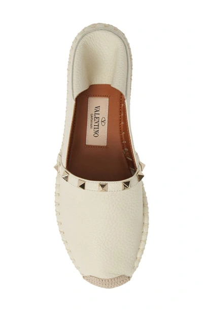 Shop Valentino Garavani Rockstud Espadrille In Ivory