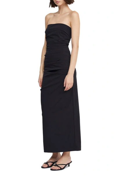 Shop Bec & Bridge Zelie Strapless Dress In Black