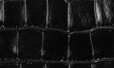 Shop Balmain B-buzz 23 Croc Embossed Leather Top Handle Bag In 0pa Black