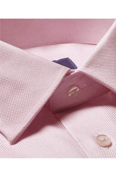 Shop David Donahue Trim Fit Royal Oxford Dress Shirt In Pink