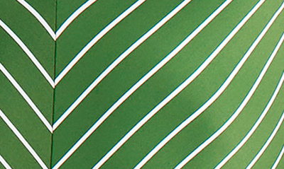 Shop Sea Level Vee Stripe Halter Neck One-piece Swimsuit In Green