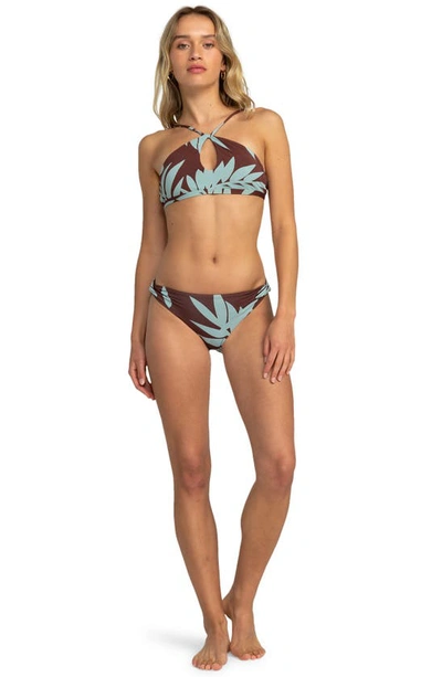 Shop Roxy Palm Cruz Bikini Top In Bitter Choco Palmeri