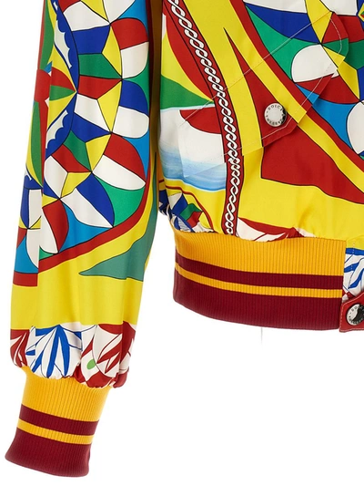 Shop Dolce & Gabbana 'carretto' Bomber Jacket In Multicolor