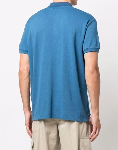 Shop Dsquared2 D2 Leaf Tennis Polo Shirt In Blue