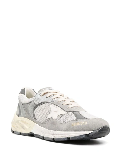 Shop Golden Goose Dad-star Mesh-panelled Low-top Sneakers In Grey/silver/white