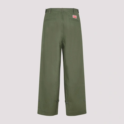 Shop Kenzo Oversized Straight Pants In Green