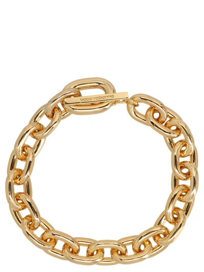 Shop Rabanne Paco  'xl Link Neck' Bracelet In Gold