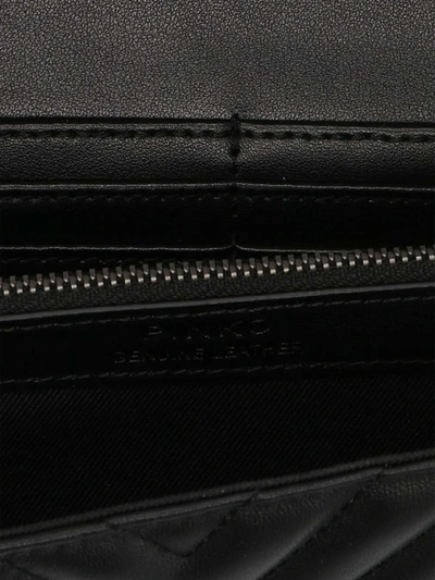 Shop Pinko Portafoglio 'love Bag One Wallet Chevron' In Black