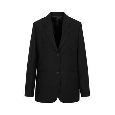 Shop Totême Tailored Suit Jacket In Black