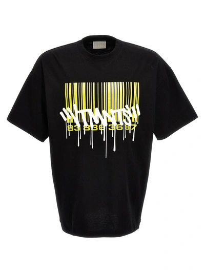 Shop Vtmnts 'graffiti Big Scanner' T-shirt In Black