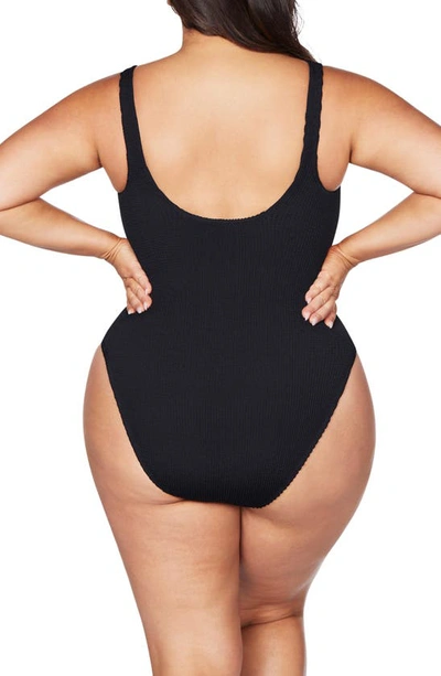 Shop Artesands Kahlo Arte Eco Crinkle A–g Cup One-piece Swimsuit In Black