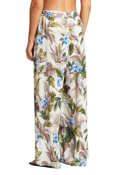 Sea Level Cover-up Palazzo Pants In White