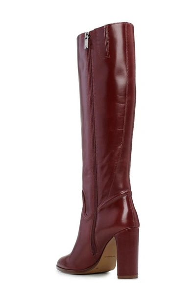 Shop Vince Camuto Evangee Knee High Boot In Red Currant