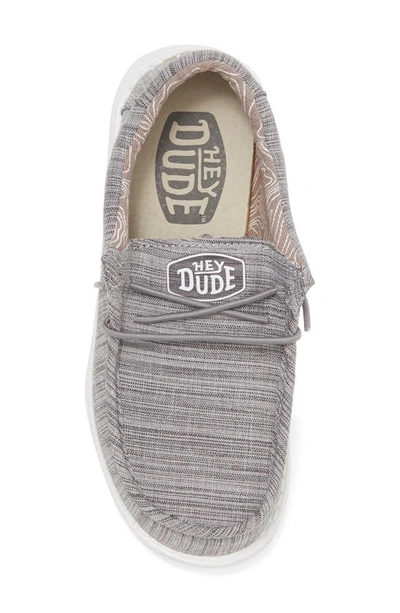 Shop Hey Dude Kids' Wally Water Resistant Linen Shoe In Stone