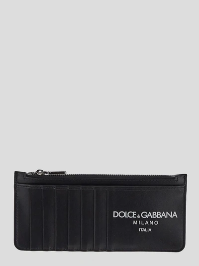 Shop Dolce & Gabbana Vertical Card Holder With Logo