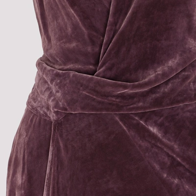 Shop Rick Owens Viscose Long Dress In Pink &amp; Purple