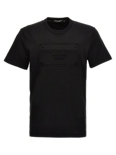 Shop Dolce & Gabbana Embossed Logo T-shirt Black