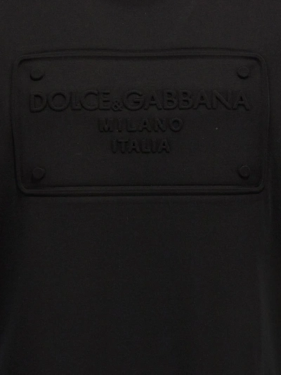 Shop Dolce & Gabbana Embossed Logo T-shirt Black