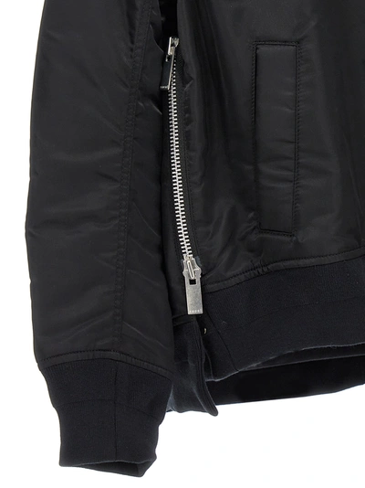 Shop Sacai Nylon Bomber Jacket Casual Jackets, Parka Black