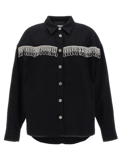 Shop Rotate Birger Christensen Twill Oversized Casual Jackets, Parka Black