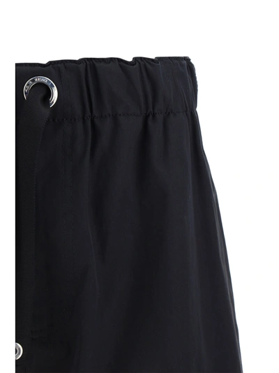 Shop Versace Cotton Trouser With Back Embroidered Logo In Nero