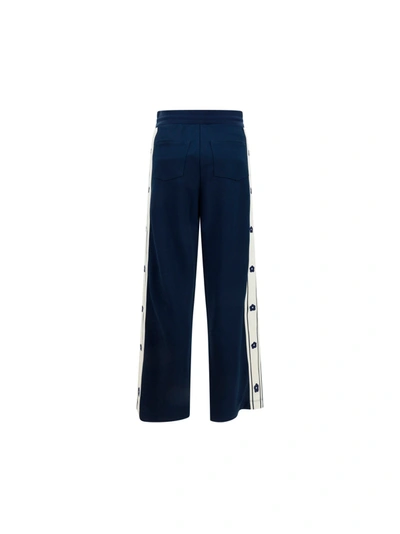 Kenzo Jersey Trouser With Iconic Frontal Patch In Bleu Nuit