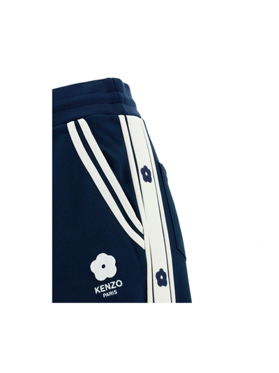 Kenzo Jersey Trouser With Iconic Frontal Patch In Bleu Nuit