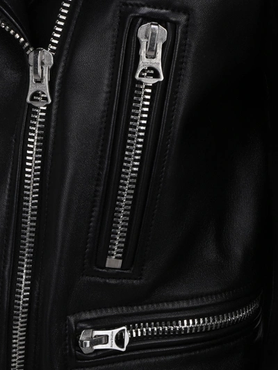 Shop Acne Studios Leather Biker Jacket