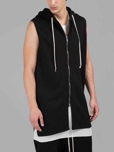 Shop Rick Owens Drkshdw Rick Owens Drk Shdw Men's Black Sleeveless Hoodie