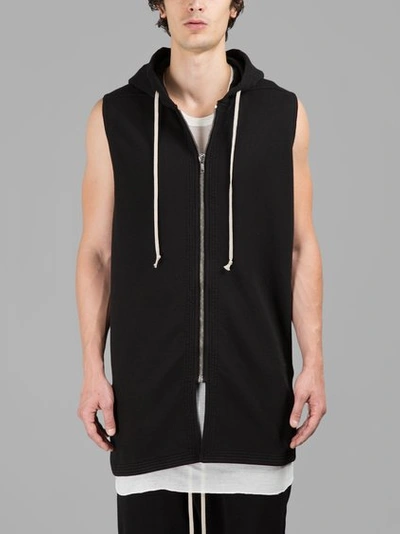 Shop Rick Owens Drkshdw Rick Owens Drk Shdw Men's Black Sleeveless Hoodie