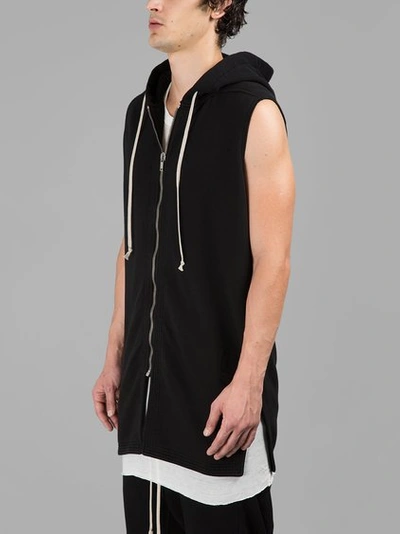 Shop Rick Owens Drkshdw Rick Owens Drk Shdw Men's Black Sleeveless Hoodie