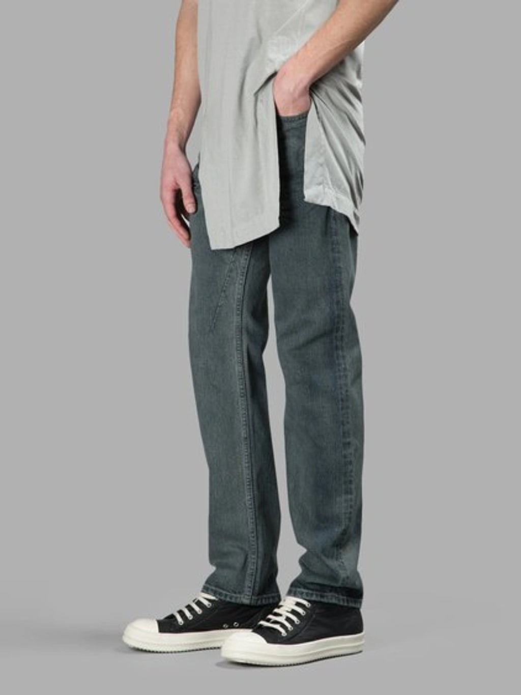 drkshdw Pantaloni denim ・Berlin cropped SEVENSTARCLOTHING - RICK OWENS DRKSHDW 15SS BERLIN CUT TROUSERS IN