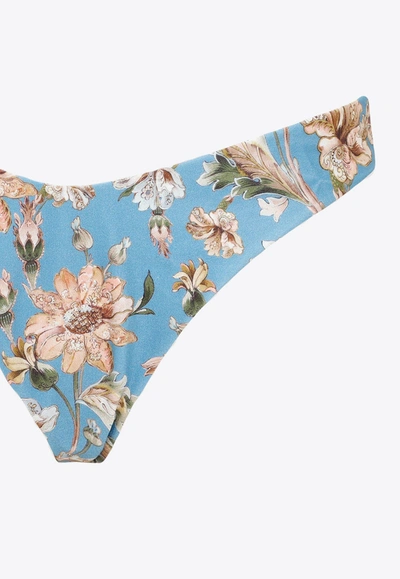 Shop Zimmermann Chintz Rope Trim Floral Bikini In Multicolor