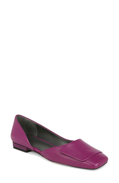 Shop Sarto By Franco Sarto Tracy Square Toe Half D'orsay Flat In Raspberry