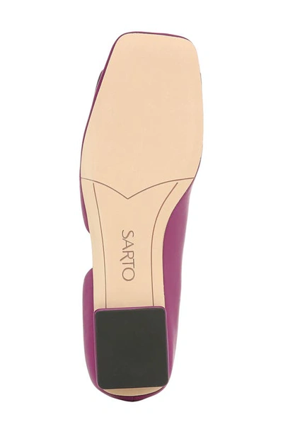 Sarto By Franco Sarto Tracy Square Toe Half D'orsay Flat In Raspberry
