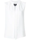 Derek Lam Kara Sleeveless Silk Blouse In White