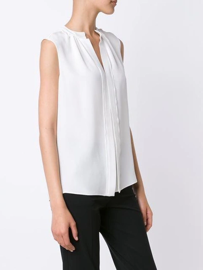 Shop Derek Lam Kara Sleeveless Silk Blouse In White
