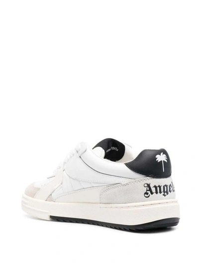 Shop Palm Angels Palm University Low Top Sneakers In White And Black Sneakers Woman