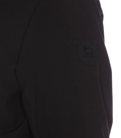 Woolrich Pacific Jacket In Tech Softshell In Black